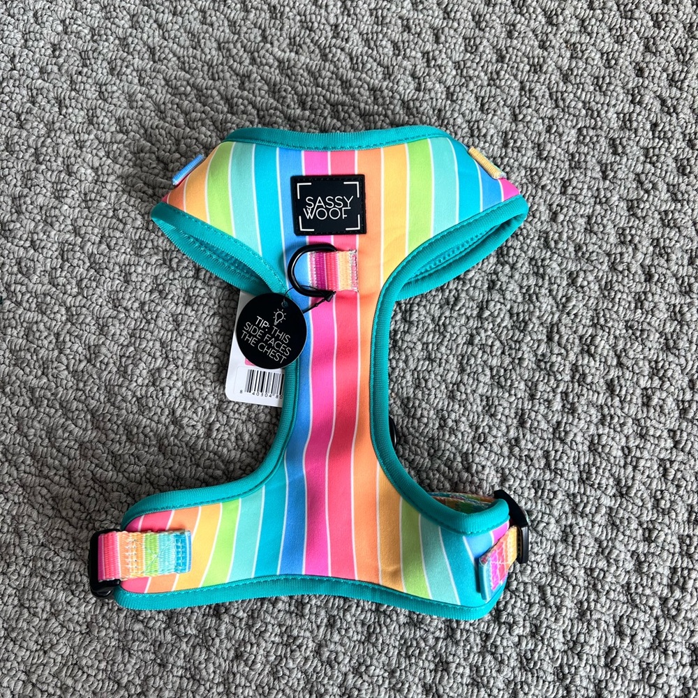 COPY - Sassy Woof Adjustable Dog Harness - Sassy Stripes